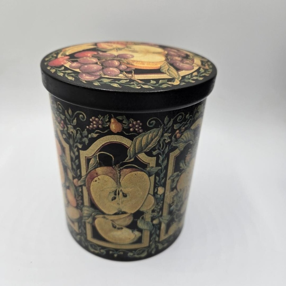 Vintage Keller Charles of Philadelphia Fruit Candy Tin Tole Painting Style EUC